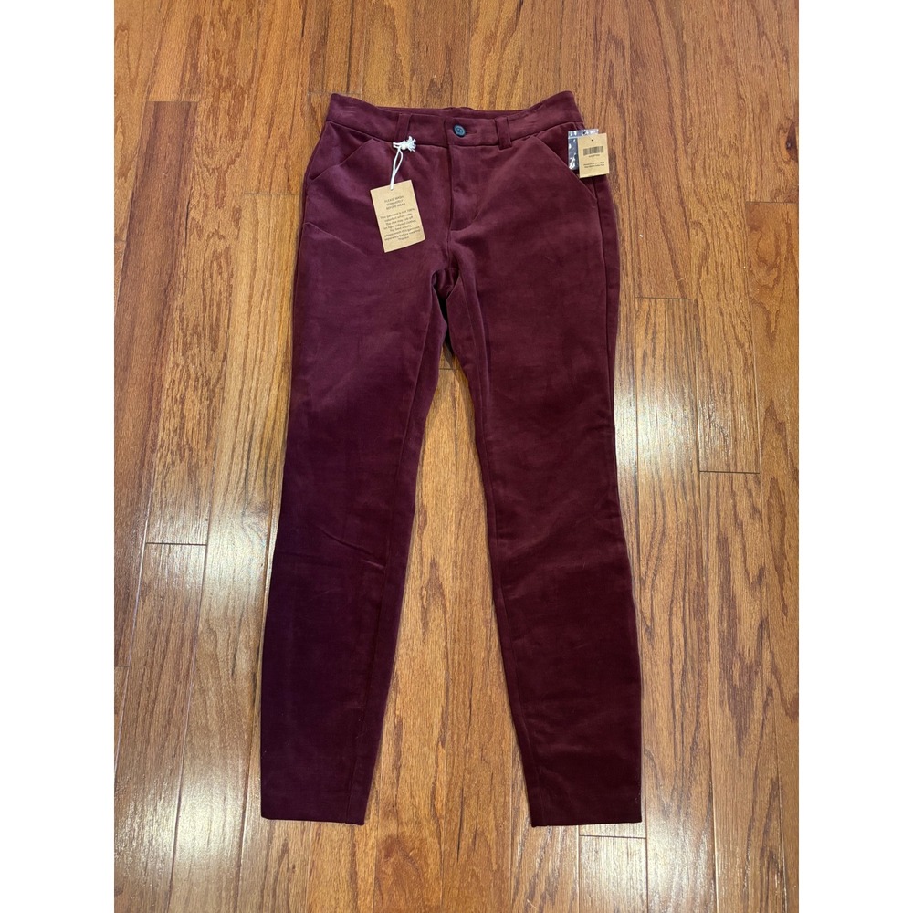 Duluth Maroon Corduroy Straight Leg Pants‎ Size 2 Regular